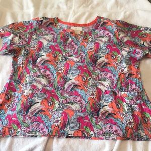 Vera Bradley Scrub top